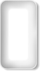 White rectangular food tray packaging for groceries