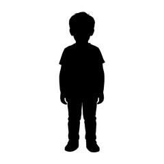 Children playing together in a fun and lively illustration silhouette