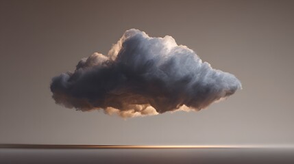 A Luminous Cloud Suspended in a Serene, Ethereal Atmosphere.