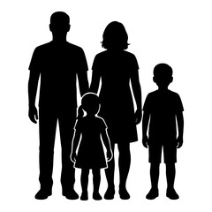 Family and parenting illustration with a group of people silhouette