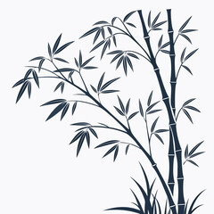 Obraz premium Bamboo plant silhouette