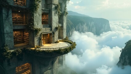 Fantasy Art Illustration of Yunjian Cliff Castle