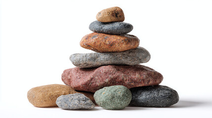 Stacked stones in a balanced tower, showcasing zen-like tranquility and perfect equilibrium