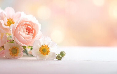 Tło kwiaty - kartka urodzinowa - życzenia urodzinowe