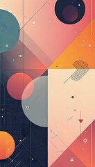 Abstract Geometric Background Vector &ndash; Modern Shape Composition HD 4K