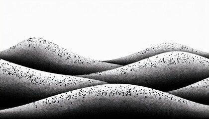 grunge dots black noise stipple dots hills grunge gradient spray horizontal overlay design on white background
