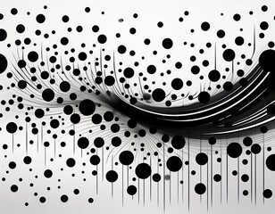 black dots on white background abstract pattern