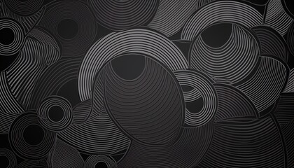 geometric shapes circles lines abstract pattern background black