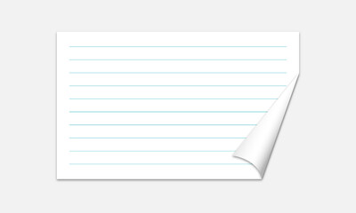 Blank lined notepad template.