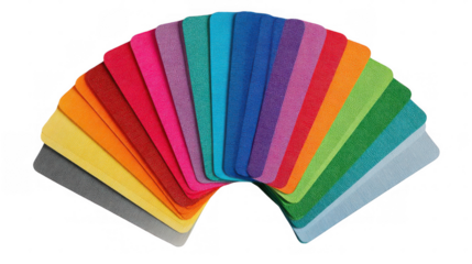 Colorful rectangular swatches displaying a gradient of colors, perfect for graphic design, web design, or any project needing a visual representation of color palettes with a transparent background