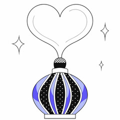 High End Perfume Valentine Concept Heart Shaped SVG Vector Illustration 41