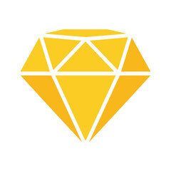 Yellow diamond icon illustration