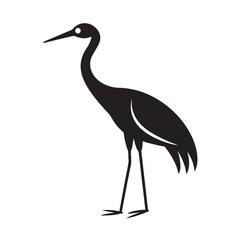 Obraz premium Paper Cut Crane Bird Silhouette Art