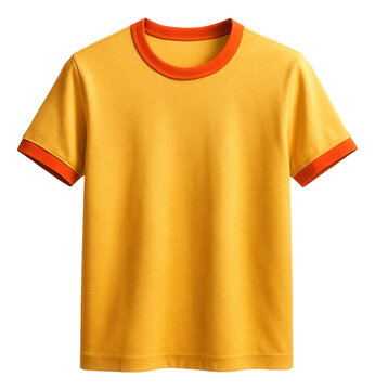 Retro-style ringer tee featuring contrasting collar and sleeve cuffs.
