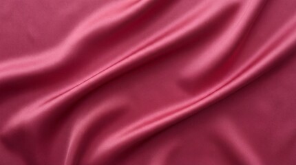 Obraz premium Luxurious pink fabric texture with soft flowing folds and smooth textile surface. Elegant abstract background for fashion, branding, packaging. 