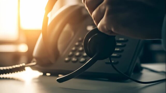 Modern office communication setup