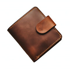 leather wallet isolated on white background