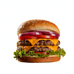hamburger isolated on white