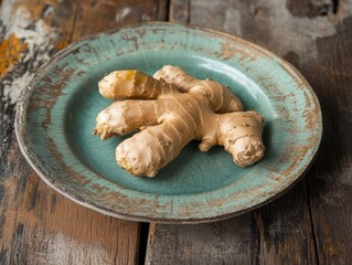 A ginger on the nice vintage plate.