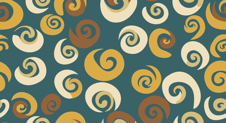 Colorful Swirling Patterns on Dark Background.