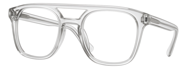 Transparent acetate frames featuring a double bridge design.