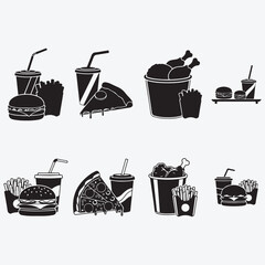 Sandwich cookie silhouette elements