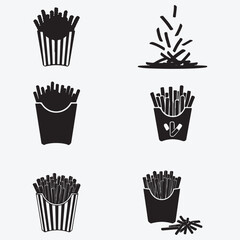 french fries doodle style