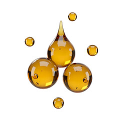 Abstract Golden Liquid Drops and Spheres Composition