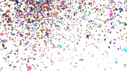 Colorful Confetti Burst Celebration Background with Falling Paper.