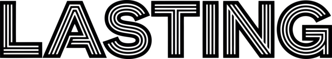 Lasting Text Effect 3D Typography Bold Font.