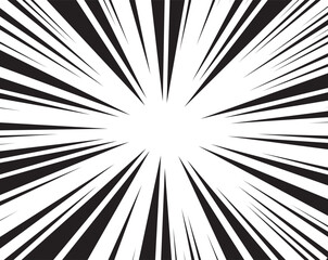 Obraz premium Manga effect line backdrop. Abstract book rays background. Vector illustration. 