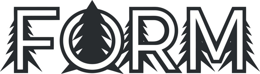 FORM black and white abstract logo.