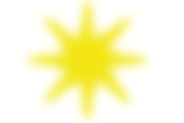 Obraz premium Yellow snowflake on transparent background with golden design