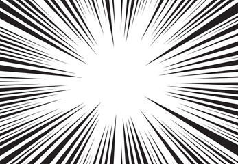 Obraz premium Manga effect line backdrop. Abstract book rays background. Vector illustration. 