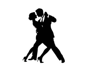 Dancing Couple Tango Silhouette