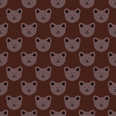 Bear chocolate seamless pattern