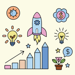 Obraz premium Startup Growth and Innovation