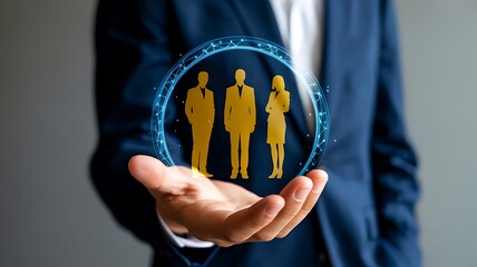 Business teamwork diversity and human resources concept
