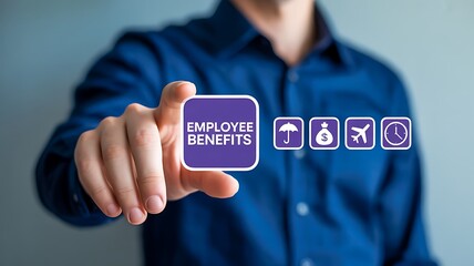 Employee benefits and human resources management concept
