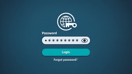 Secure login password interface for online access
