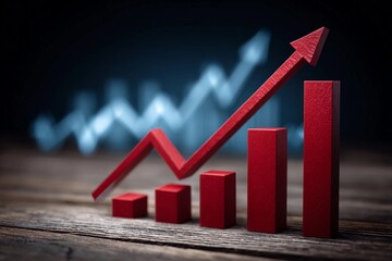 Graph shows an upward trend in business growth activity
