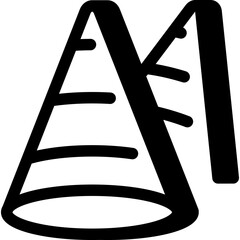 Cardboard Party Hat, Vector Icon