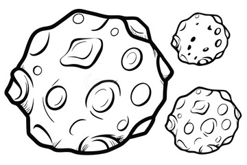 Monochrome Sphere With Craters Round Ball with Texture, Spots, and Shadows