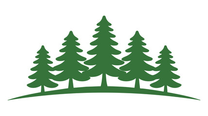 Forest of tall pine trees Vector