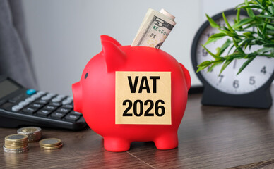 New Year 2026 concept with text Vat 2026, Action Planning, Financial Plans and Strategies, Develop to Success.