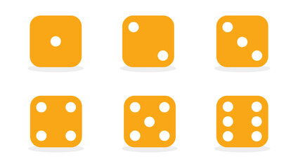 Вet board with dice and cube, gambling game icon and illustration, lucky number and poker jackpot, isolated flat design for fun and leisure, on transparent background.
