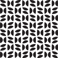 Seamless pattern of black abstract shapes