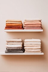 Group of towels on a shelf