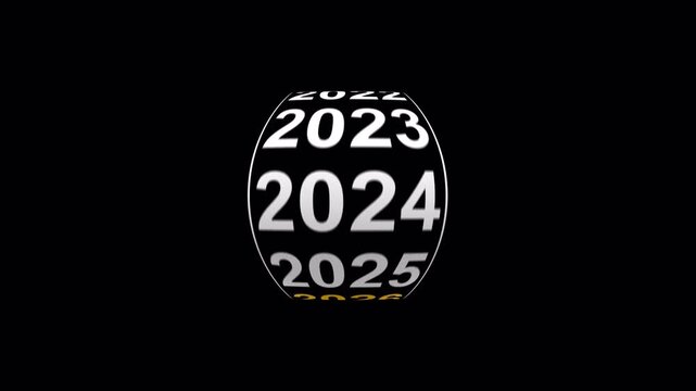 2026 animation pack on transparent background, 2026 new year animation with alpha channel