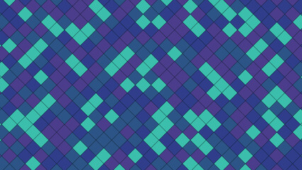 Abstract geometric pattern with repeating diamond shapes in shades of blue and purple.